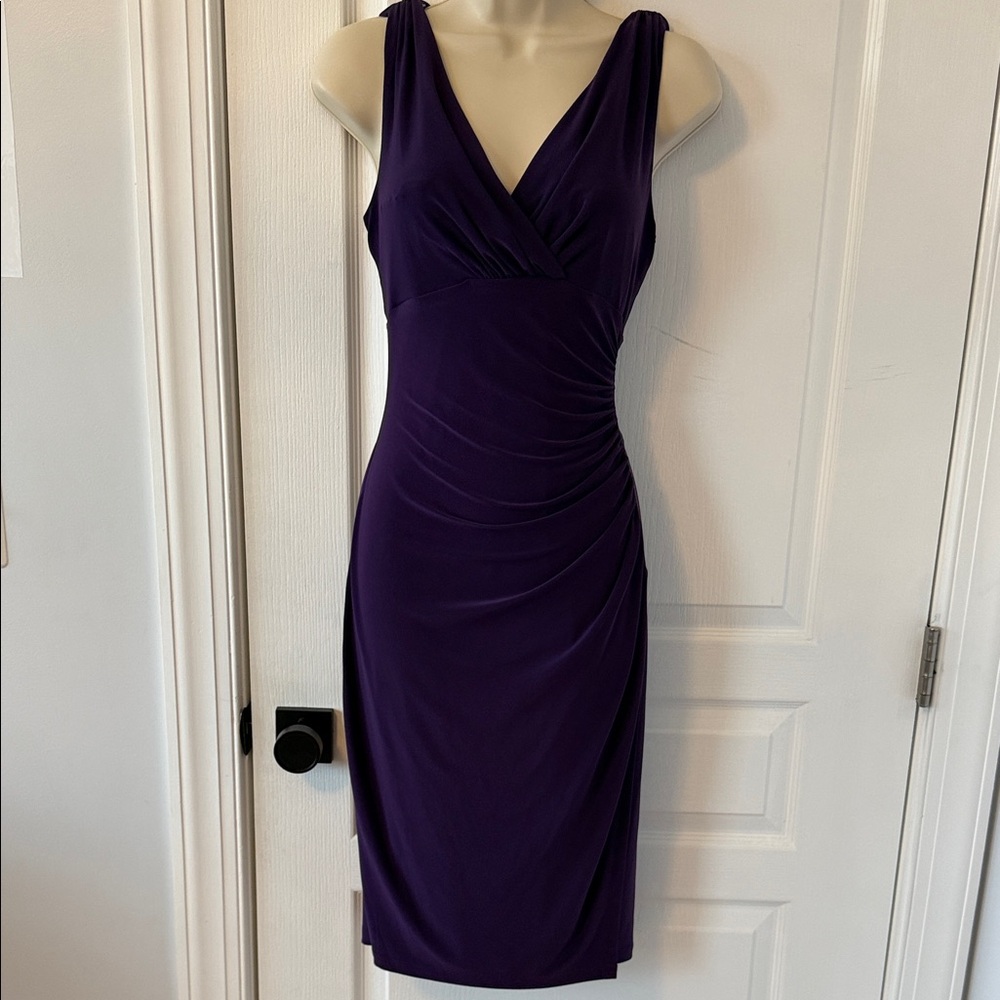 Lauren Ralph Lauren Plum Ruched Dress